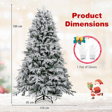 Load image into Gallery viewer, 180 cm Artificial Christmas Tree Pre-lit Hinged Xmas Tree with 270 Warm White LED Lights