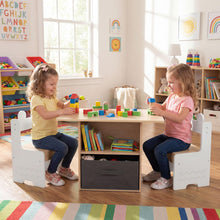 Load image into Gallery viewer, Kids Table and Chairs, Wooden Toddler Activity Desk Set