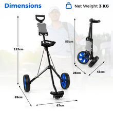 Load image into Gallery viewer, Foldable 2 Wheels Foldable Golf Cart with Scoreboard