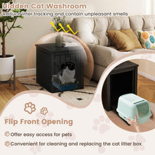 Load image into Gallery viewer, Hidden Cat Litter Box Enclosure with Flip Front Door and Raised Floor