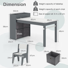 Load image into Gallery viewer, Wooden Children Art Desk with Paper Roll
