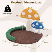 Load image into Gallery viewer, Mushroom Cat Bed, Multifunctional Cat Tree House Kitten Bed
