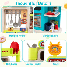 Load image into Gallery viewer, Kids Kitchen Playset Pretend Play Kitchen with Realistic Sounds and Lights
