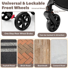 Load image into Gallery viewer, Baby Stroller, Foldable Toddler Pushchair with Adjustable Backrest/Canopy/Handle and Storage Bag