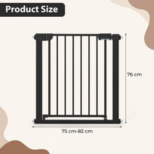 Load image into Gallery viewer, Safety Gate, 75-82cm Pressure Fit Baby Gates with Double-lock Door