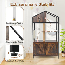 Load image into Gallery viewer, 150CM Cat Tree with Litter Box Enclosure