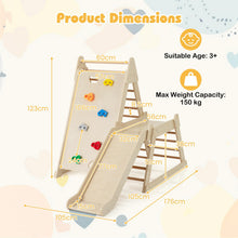 Load image into Gallery viewer, 3-In-1 Jungle Gym with Extended Slide and Rock Climbing