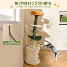 Load image into Gallery viewer, Cat Tree, Kitty Tower with Cozy Condo, Scratching Posts & Sisal Board