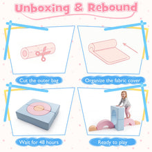 Load image into Gallery viewer, 6-Piece Soft Play Climbing Blocks, Baby Climb and Crawl Foam Play Set, Indoor Toddlers Foam