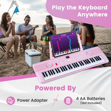 Load image into Gallery viewer, 61 Key Electric Keyboard Piano, Portable Digital Piano with Microphone