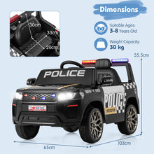 Load image into Gallery viewer, Kids Ride on Police Car, 12V Battery Powered Car with Remote Control