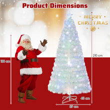 Load image into Gallery viewer, 4/5/6/7 Feet Artificial Fiber Optic White Pre-lit Christmas Tree with Light