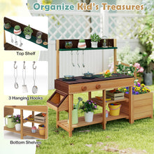 Load image into Gallery viewer, Pretend Mud Kitchen Play Kitchen with Removable Sink and Planter Boxes