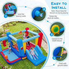 Load image into Gallery viewer, Kids Bouncy Castle, Inflatable Bounce House with Slide