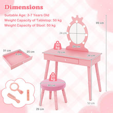 Load image into Gallery viewer, Kids Vanity Table and Chair
