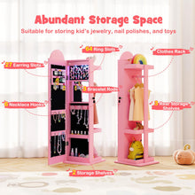 Load image into Gallery viewer, Kids Jewelry Cabinet Standing Children Jewelry Organizer