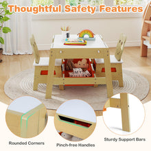 Load image into Gallery viewer, Kids Table and Chairs, Multifunctional Activity Desk with Chalkboard & Whiteboard