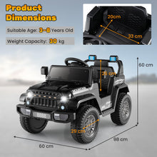 Load image into Gallery viewer, 12V Kids Ride on Car, Children Electric Off Road Truck with Remote Control