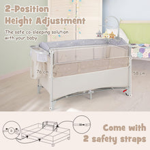 Load image into Gallery viewer, 5-In-1 Baby Bassinet Crib Bedside Sleeper Nursery Center