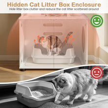 Load image into Gallery viewer, Cat Litter Box Enclosure with 3 Shelves