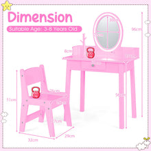 Load image into Gallery viewer, Kids Vanity Table and Chair Set