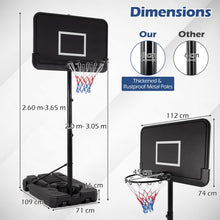 Load image into Gallery viewer, 6.5FT-10FT Height Adjustable Portable Basketball Hoop