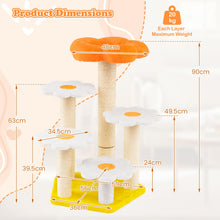 Load image into Gallery viewer, Cute Flower Cat Tree Kitty Tower with Sisal Scratching Posts