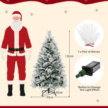 Load image into Gallery viewer, 4.5FT Pre-lit Snow-flocked Artificial Christmas Tree