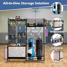 Load image into Gallery viewer, Garage Sports Equipment Organizer