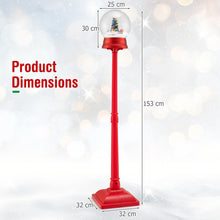 Load image into Gallery viewer, Christmas Street Lamp, 5FT Red Musical Festive Lamp Post