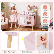Load image into Gallery viewer, Wooden Kitchen Playset with Stoves and Cookware Accessories