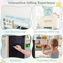 Load image into Gallery viewer, Kids Play Kitchen, Wooden Toy Kitchen with Stoves, Oven, Chalkboard