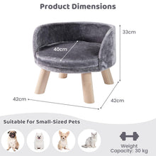 Load image into Gallery viewer, Pet Bed Sofa Wooden Couch with Removable and Washable Cushion
