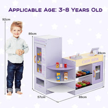 Load image into Gallery viewer, Kids Wooden Grocery Store Supermarket Play Toy Set