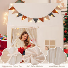 Load image into Gallery viewer, Large Kids Tent, Play Tent with Padded Mat, Globe String Lights