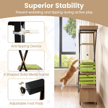 Load image into Gallery viewer, Multi-level Cat Tree, 185CM Wooden Cat Tower with Elevated Perch