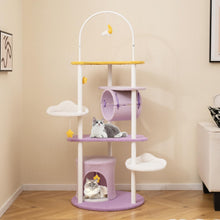 Load image into Gallery viewer, Cat Tree, 158cm Multi-Level Large Cat Tower with Metal Frame