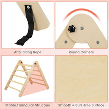 Load image into Gallery viewer, 4-in-1 Kids Climbing Set, Wooden Toddler Climber with Slide/Climbing Ramp