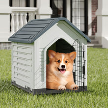 Load image into Gallery viewer, Plastic Dog House with Metal Lockable Door and Air Vents