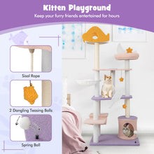 Load image into Gallery viewer, Cat Tree & Tower, Modern cat Condo with Scratching Posts & Hammock - 167cm Tall