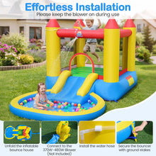 Load image into Gallery viewer, Inflatable Bounce House, Kids Water Park Wet Dry with Splash Pool, Water Slide
