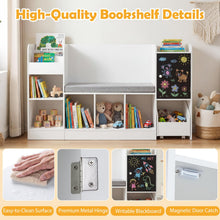 Load image into Gallery viewer, Kids Bookshelf, Wooden Children Bookcase with Blackboard