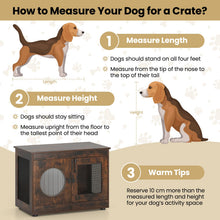 Load image into Gallery viewer, Dog Crate Furniture, Wooden Dog Cage with Chew-proof Metal Mesh