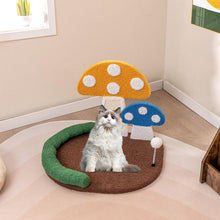 Load image into Gallery viewer, Mushroom Cat Bed, Multifunctional Cat Tree House Kitten Bed