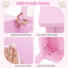 Load image into Gallery viewer, 2 in 1 Children Makeup Desk with Flip Top Mirror
