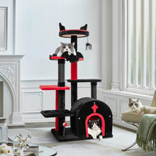 Load image into Gallery viewer, Gothic Cat Tree 134cm Tall Cat Tower with Cat Bed for Indoor Kitten and Adult Cat
