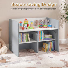 Load image into Gallery viewer, 3 PCS Space-saving Toddler Table and 2 Chairs Set