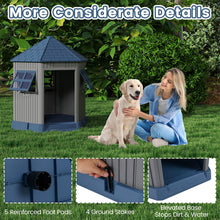 Load image into Gallery viewer, Outdoor Dog House with 2 Windows and Skylight for Small Medium Dogs