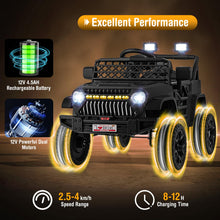 Load image into Gallery viewer, Kids Ride on Car, 12V Battery Powered Toy Car with Remote Control, Lights, Music, Horn