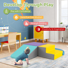 Load image into Gallery viewer, 4 Pieces Kids Climb & Crawl Play Equipment, Multifunctional Toddler Activity Set
